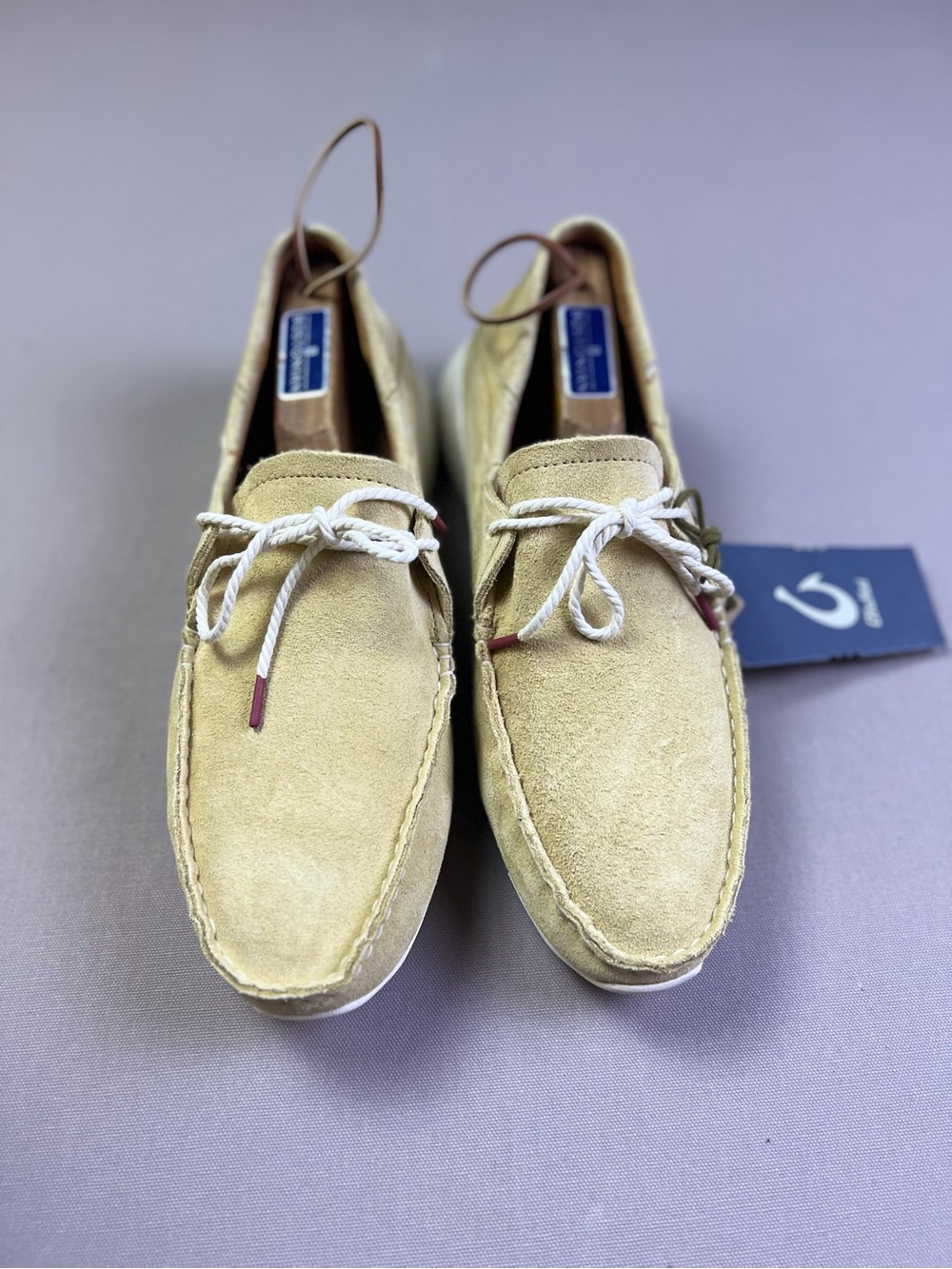 OluKai Ka'a Driver Suede Loafers Golden Sand Men's Size 10 10534-GSGS NWT